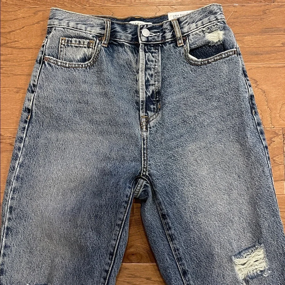 PacSun High Rise‎ Straight Distressed Jeans 26 NWT